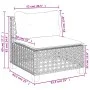 6-teiliges Gartenmöbel-Set und graue synthetische Rattankissen von , Gartensets - Ref: Foro24-3261831, Preis: 497,72 €, Rabat...