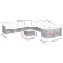 11-teiliges Gartensofa-Set und graue synthetische Rattankissen von , Gartensets - Ref: Foro24-3262053, Preis: 933,14 €, Rabat...
