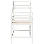 High bed with ladder and ceiling solid white pine wood 80x200 cm by , Beds and slatted bases - Ref: Foro24-3281987, Price: 24...