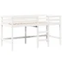 High bed with ladder and ceiling solid white pine wood 80x200 cm by , Beds and slatted bases - Ref: Foro24-3281987, Price: 24...