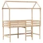 Loft bed with ladder and solid pine wood ceiling 90x200 cm by , Beds and slatted bases - Ref: Foro24-3282144, Price: 248,68 €...