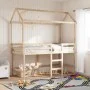 Loft bed with ladder and solid pine wood ceiling 90x200 cm by , Beds and slatted bases - Ref: Foro24-3282144, Price: 248,68 €...