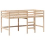Loft bed with ladder and solid pine wood ceiling 90x200 cm by , Beds and slatted bases - Ref: Foro24-3282144, Price: 255,67 €...