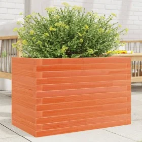 Jardinera de madera maciza de pino marrón cera 70x40x46 cm de , Maceteros y jardineras - Ref: Foro24-3282441, Precio: 129,92 ...