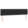 Cabecero con LED de terciopelo negro 200x5x78/88 cm