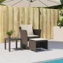 Brauner Gartensessel aus synthetischem Rattan mit Fußstütze von , Gartensets - Ref: Foro24-368617, Preis: 123,66 €, Rabatt: %