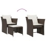 Brauner Gartensessel aus synthetischem Rattan mit Fußstütze von , Gartensets - Ref: Foro24-368617, Preis: 121,12 €, Rabatt: %