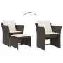 Brauner Gartensessel aus synthetischem Rattan mit Fußstütze von , Gartensets - Ref: Foro24-368617, Preis: 123,66 €, Rabatt: %