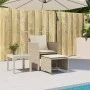Gartensessel mit Fußstütze aus beigem synthetischem Rattan von , Gartensets - Ref: Foro24-368620, Preis: 123,66 €, Rabatt: %