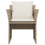 Sillón de jardín con reposapiés ratán sintético beige de , Conjuntos de jardín - Ref: Foro24-368620, Precio: 125,78 €