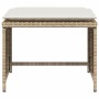 Sillón de jardín con reposapiés ratán sintético beige de , Conjuntos de jardín - Ref: Foro24-368620, Precio: 125,78 €
