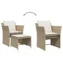 Gartensessel mit Fußstütze aus beigem synthetischem Rattan von , Gartensets - Ref: Foro24-368620, Preis: 123,66 €, Rabatt: %