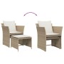 Sillón de jardín con reposapiés ratán sintético beige de , Conjuntos de jardín - Ref: Foro24-368620, Precio: 125,78 €