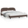 Brown synthetic leather headboard bed frame 180x200 cm by , Beds and slatted bases - Ref: Foro24-3208112, Price: 210,44 €, Di...