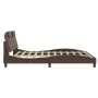 Brown synthetic leather headboard bed frame 180x200 cm by , Beds and slatted bases - Ref: Foro24-3208112, Price: 231,87 €, Di...