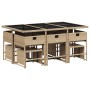 11-piece garden dining set with beige synthetic rattan cushions by , Garden sets - Ref: Foro24-3278097, Price: 486,72 €, Disc...