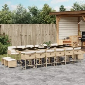 17-piece garden dining set with beige synthetic rattan cushions by , Garden sets - Ref: Foro24-3278133, Price: 1,00 €, Discou...