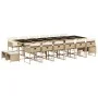 17-piece garden dining set with beige synthetic rattan cushions by , Garden sets - Ref: Foro24-3278133, Price: 908,96 €, Disc...