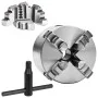 4-jaw self-centering lathe chuck 80 mm steel by vidaXL, Clamps and screws - Ref: Foro24-146708, Price: 89,65 €, Discount: %