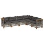 Set de muebles de jardín 6 pzas y cojines ratán sintético gris de , Conjuntos de jardín - Ref: Foro24-3261861, Precio: 522,13...