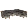 7-piece garden sofa set with gray synthetic rattan cushions by , Garden sets - Ref: Foro24-3261939, Price: 584,30 €, Discount: %
