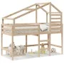 Loft bed with ladder and solid pine wood ceiling 90x200 cm by , Beds and slatted bases - Ref: Foro24-3281988, Price: 269,73 €...