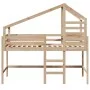 Loft bed with ladder and solid pine wood ceiling 90x200 cm by , Beds and slatted bases - Ref: Foro24-3281988, Price: 269,73 €...