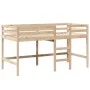 Loft bed with ladder and solid pine wood ceiling 90x200 cm by , Beds and slatted bases - Ref: Foro24-3281988, Price: 269,73 €...