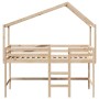 Loft bed with ladder and solid pine wood ceiling 90x200 cm by , Beds and slatted bases - Ref: Foro24-3282064, Price: 234,06 €...