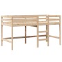 Loft bed with ladder and solid pine wood ceiling 90x200 cm by , Beds and slatted bases - Ref: Foro24-3282064, Price: 234,06 €...