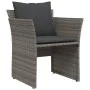Gray synthetic rattan garden armchair with footrest by , Garden sets - Ref: Foro24-368618, Price: 123,66 €, Discount: %