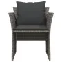 Gray synthetic rattan garden armchair with footrest by , Garden sets - Ref: Foro24-368618, Price: 123,66 €, Discount: %