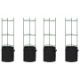 Tomato stakes with bag 4 units of steel and PP 116 cm by , Pot stands - Ref: Foro24-3281484, Price: 103,72 €, Discount: %