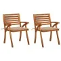Dining garden chairs with cushions 2 units solid acacia wood by , Garden chairs - Ref: Foro24-3060789, Price: 202,71 €, Disco...