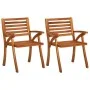 Dining garden chairs with cushions 2 units solid acacia wood by , Garden chairs - Ref: Foro24-3060789, Price: 202,71 €, Disco...