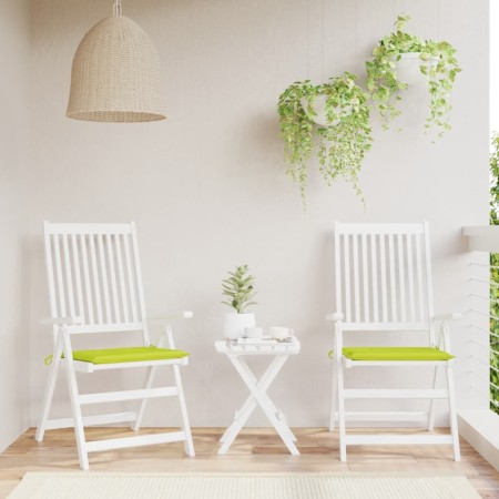Cojines de silla de jardín 2 uds tela Oxford verde 50x50x3 cm