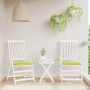 Cojines de silla de jardín 2 uds tela Oxford verde 50x50x3 cm