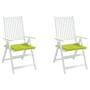 Cojines de silla de jardín 2 uds tela Oxford verde 50x50x3 cm