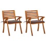 Garten-Esszimmerstühle mit Kissen 2 Stück massives Akazienholz von , Gartenstühle - Ref: Foro24-3060804, Preis: 267,74 €, Rab...