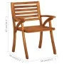 Dining garden chairs with cushions 2 units solid acacia wood by , Garden chairs - Ref: Foro24-3060804, Price: 210,75 €, Disco...