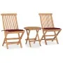 Faltbare Gartenessgruppe, 3-teilig, aus Teakholz mit Kissen. von , Gartensets - Ref: Foro24-3063180, Preis: 174,13 €, Rabatt: %
