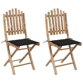Faltbare Gartenstühle, 2 Stück aus Bambus mit Kissen. von , Gartenstühle - Ref: Foro24-3063994, Preis: 126,08 €, Rabatt: %