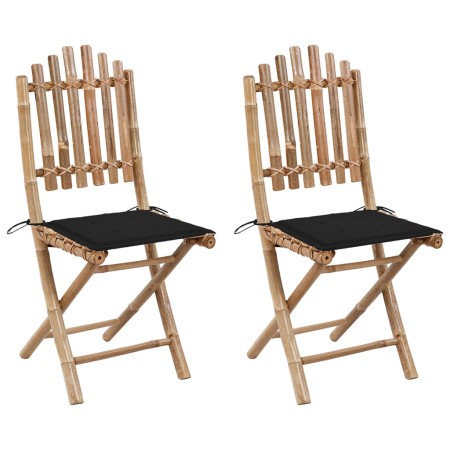 Faltbare Gartenstühle, 2 Stück aus Bambus mit Kissen. von , Gartenstühle - Ref: Foro24-3063994, Preis: 125,85 €, Rabatt: %