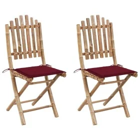 Faltbare Gartenstühle, 2 Stück aus Bambus mit Kissen. von , Gartenstühle - Ref: Foro24-3063996, Preis: 118,54 €, Rabatt: %