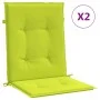 Garden chair cushion low backrest 2 units light green Oxford fabric by , Cushions for chairs and sofas - Ref: Foro24-314146, ...