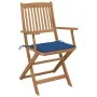 Folding garden chairs 6 units and solid acacia wood cushions by , Garden chairs - Ref: Foro24-3074950, Price: 334,67 €, Disco...