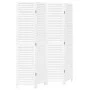 4-teilige Trennwand aus weißem Paulownia-Massivholz von , Raumteiler - Ref: Foro24-358834, Preis: 117,90 €, Rabatt: %