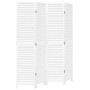 4-teilige Trennwand aus weißem Paulownia-Massivholz von , Raumteiler - Ref: Foro24-358834, Preis: 127,49 €, Rabatt: %