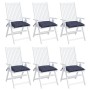 Cojines para silla 6 uds tela Oxford azul marino 40x40x7 cm de , Cojines para sillas y sofás - Ref: Foro24-378857, Precio: 47...