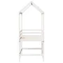 High bed with ladder and solid white pine wood roof 80x200 cm by , Beds and slatted bases - Ref: Foro24-3282147, Price: 241,2...